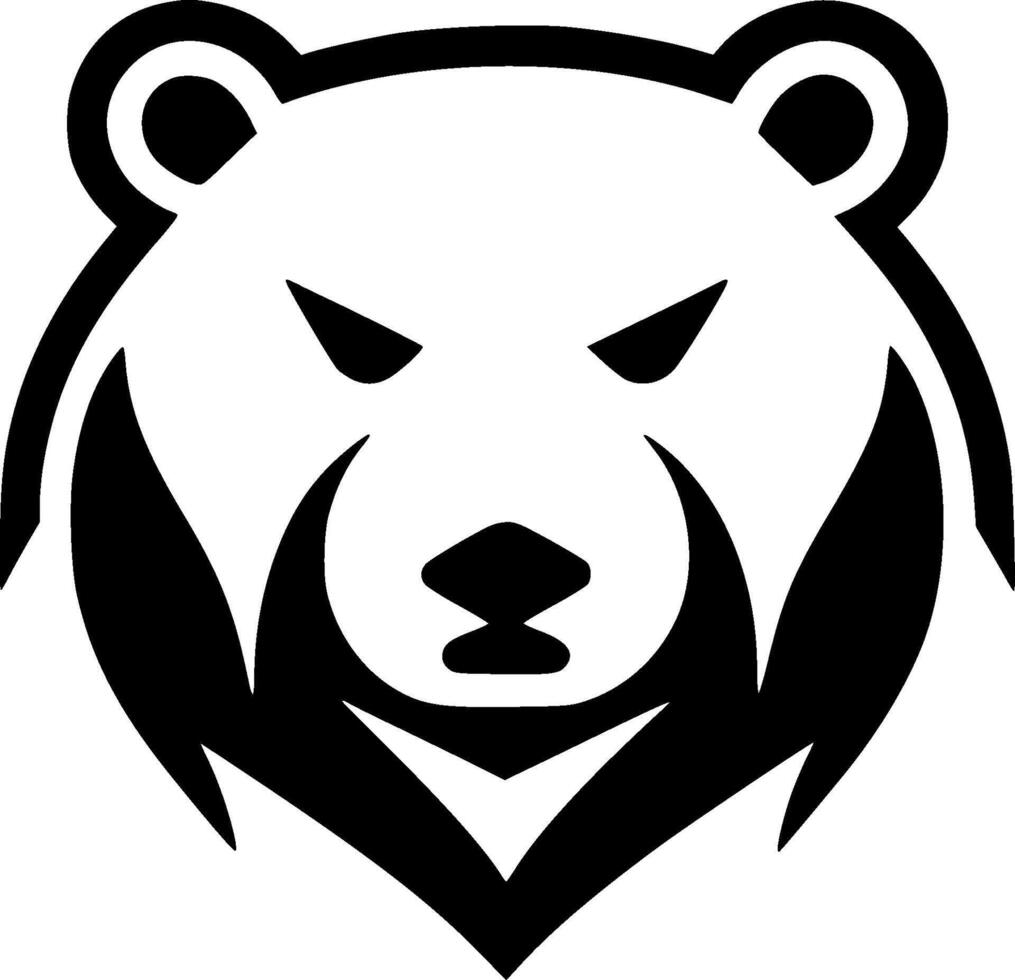 Bear, Minimalist and Simple Silhouette - illustration vector