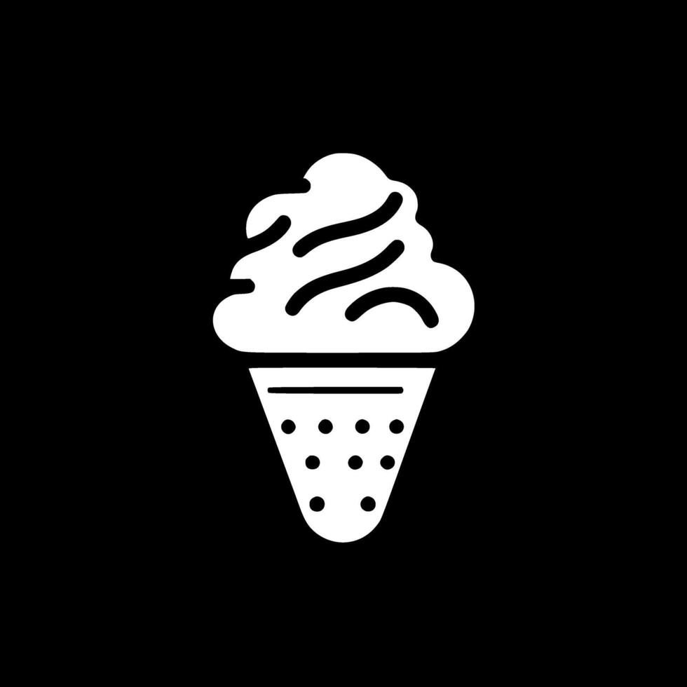 Ice Cream, Black and White illustration vector