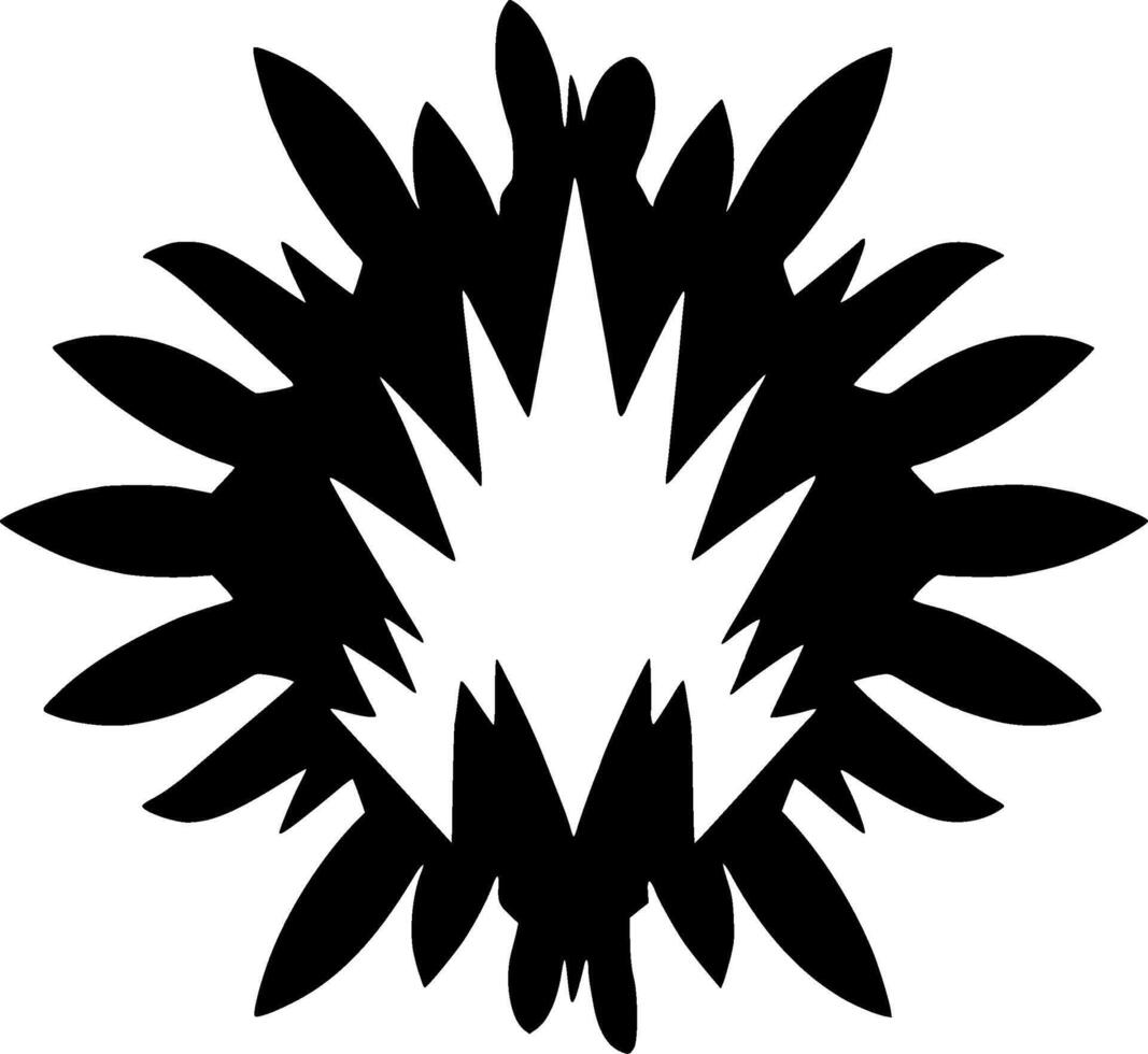 Explosion, Black and White illustration vector