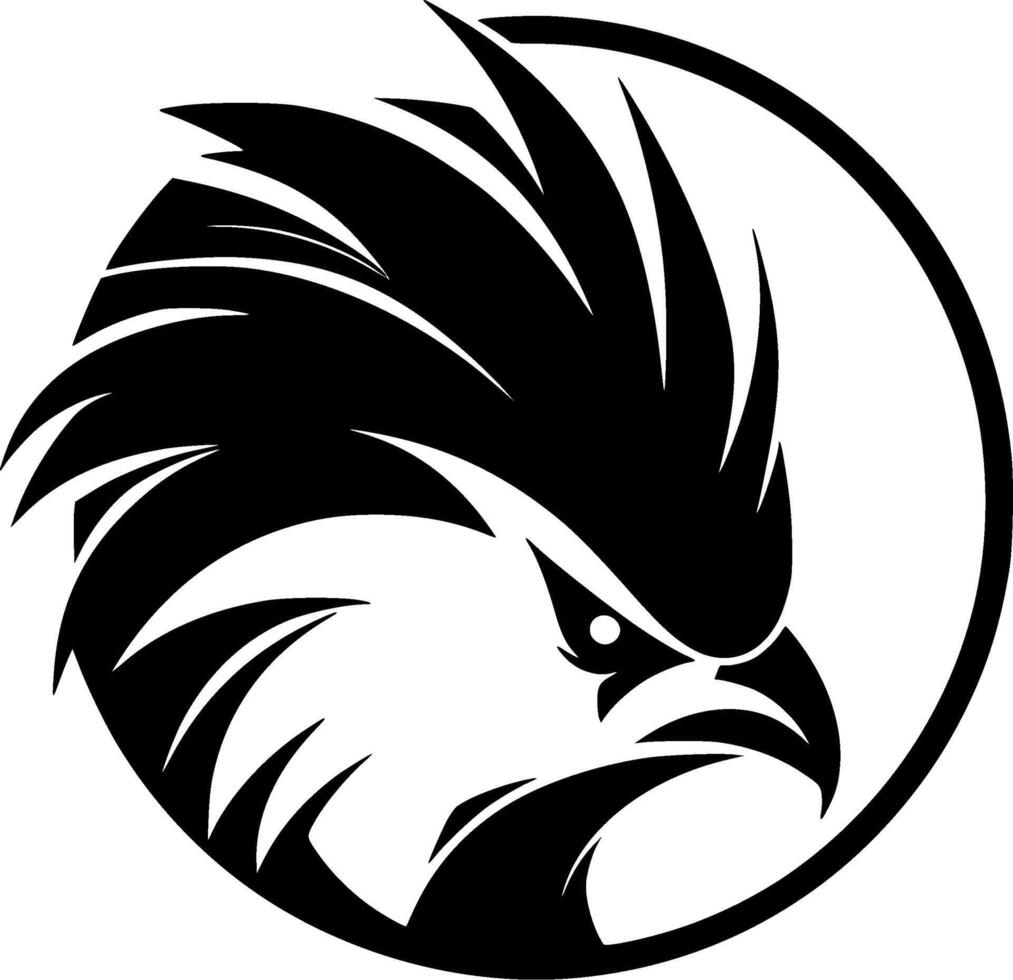 Parrot, Black and White illustration vector