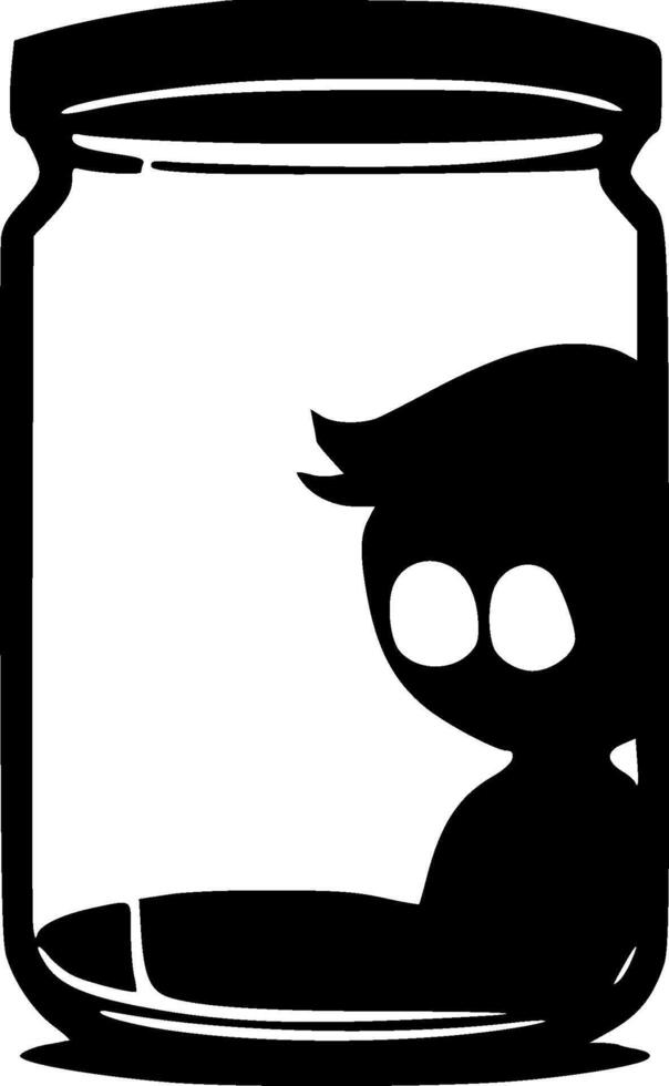 Glass Can, Minimalist and Simple Silhouette - illustration vector