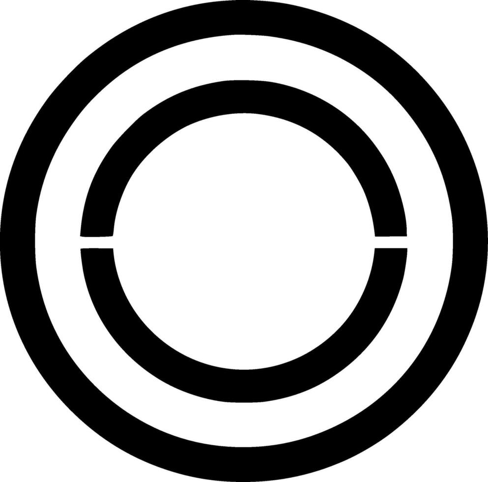 Circle - Black and White Isolated Icon - illustration vector