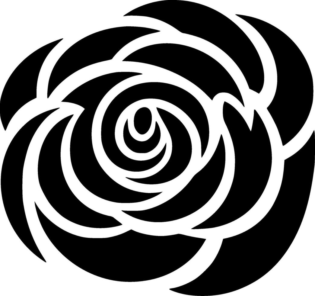 Flower, Black and White illustration vector