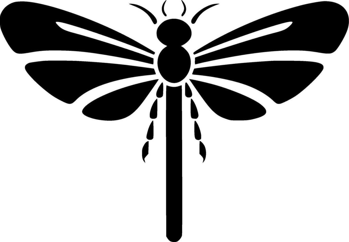 Dragonfly - Minimalist and Flat Logo - illustration vector
