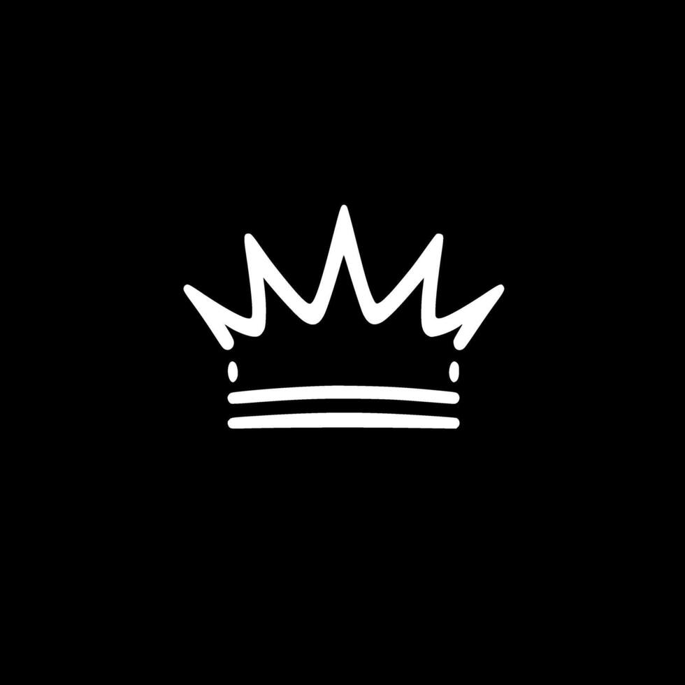 Crown - Black and White Isolated Icon - illustration vector