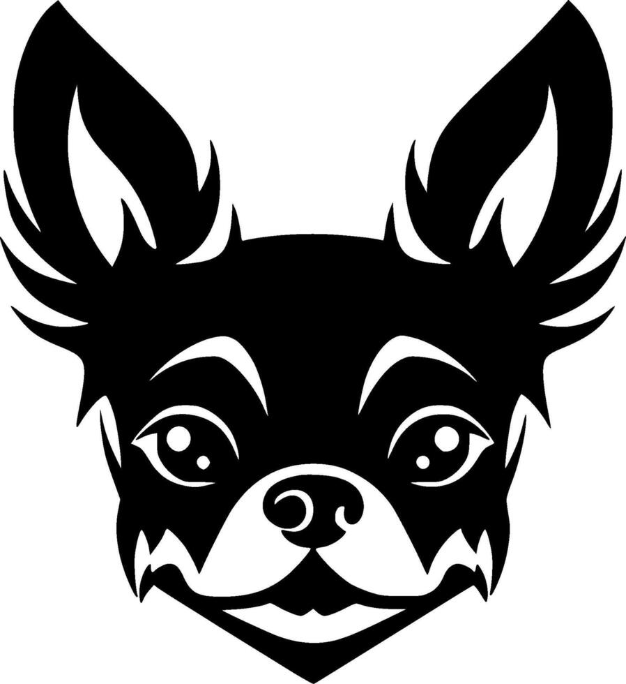 Chihuahua - Black and White Isolated Icon - illustration vector