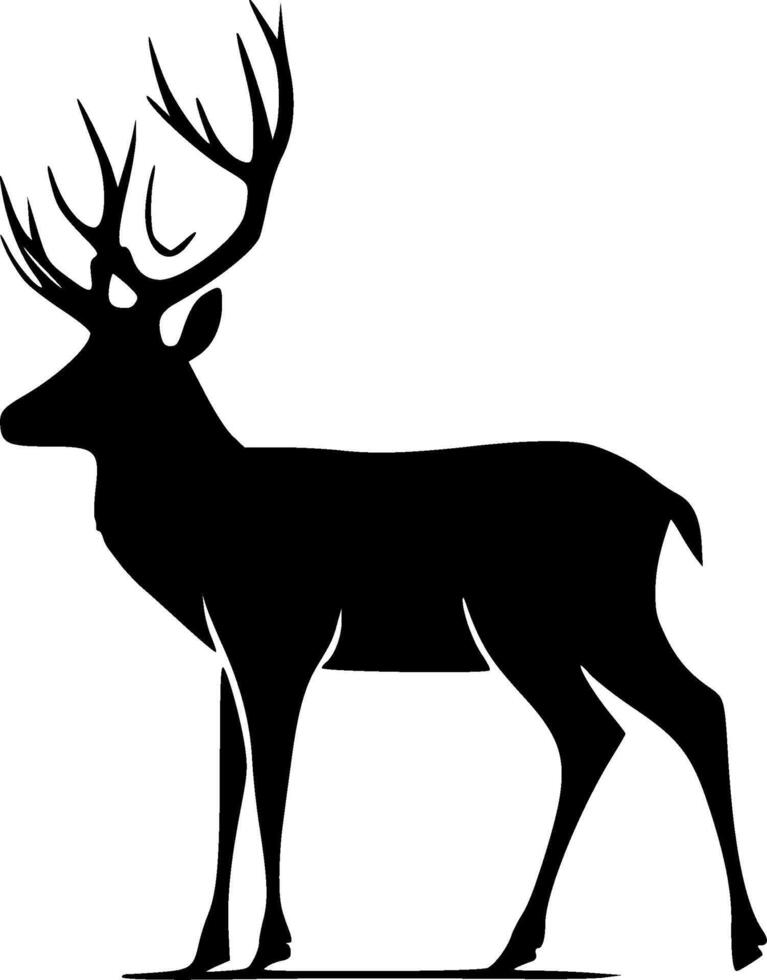 Deer, Minimalist and Simple Silhouette - illustration vector