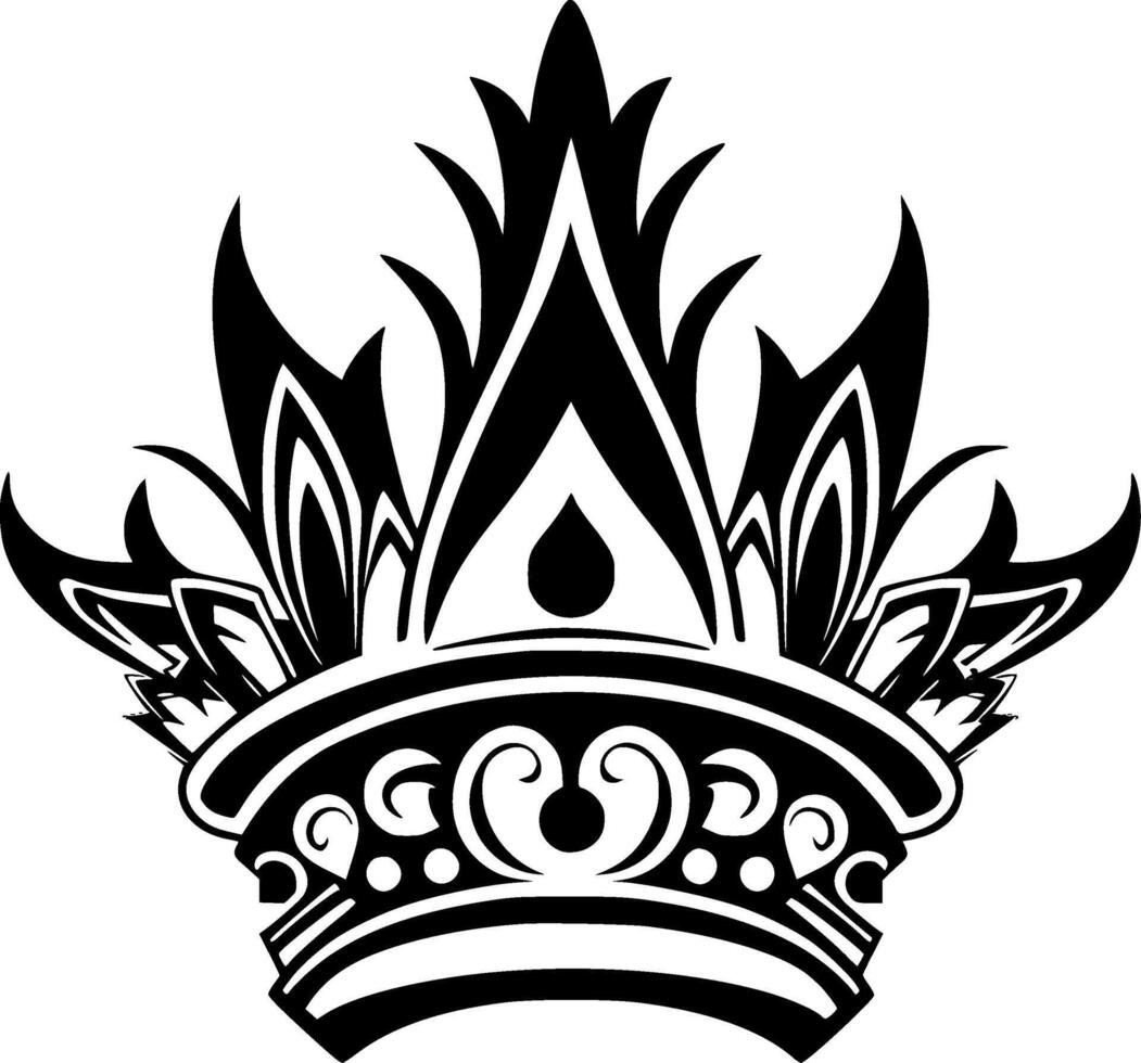 Crown, Minimalist and Simple Silhouette - illustration vector