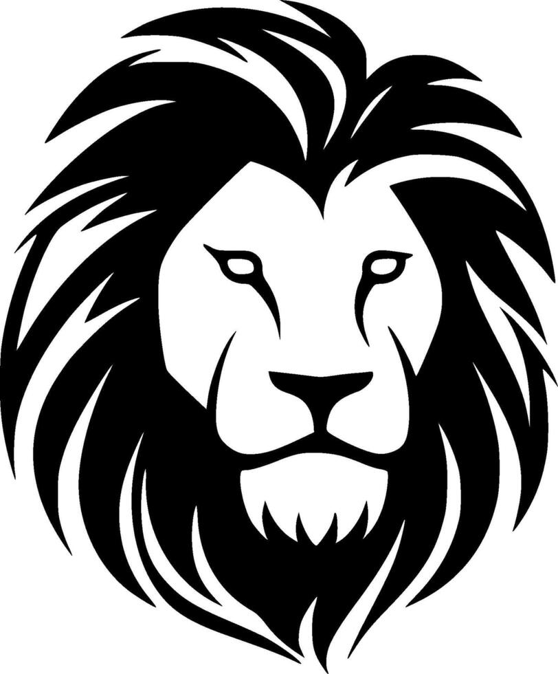 Lion, Black and White illustration vector