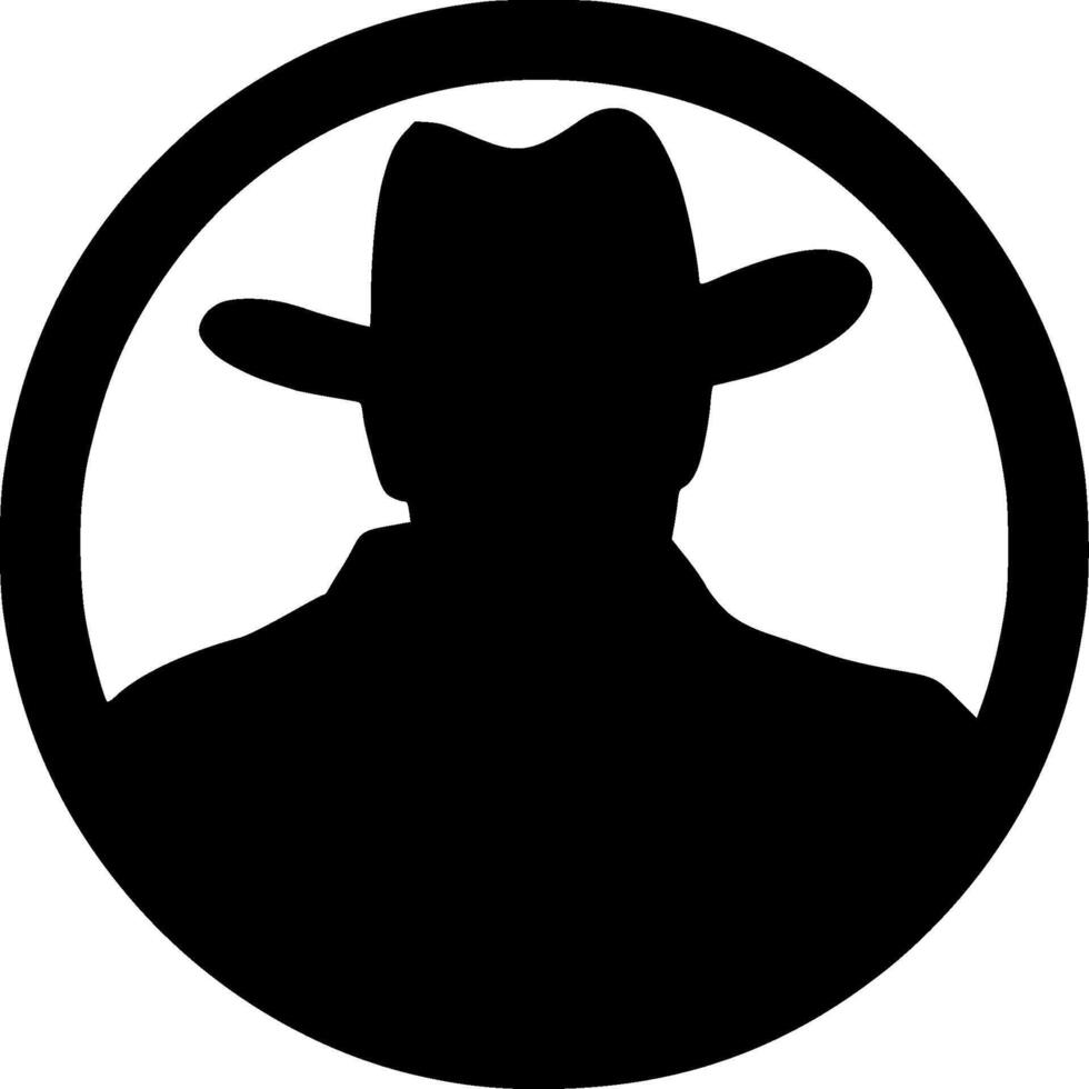 Western, Minimalist and Simple Silhouette - illustration vector