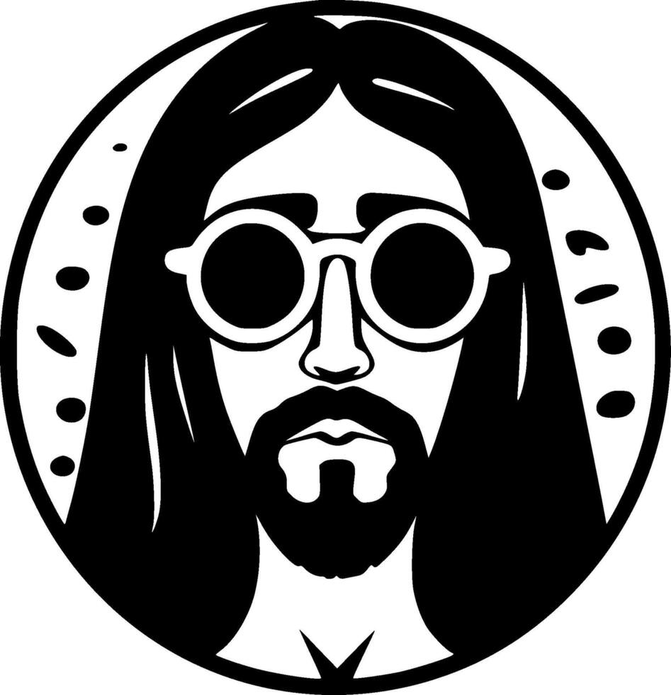 Hippie - High Quality Logo - illustration ideal for T-shirt graphic vector