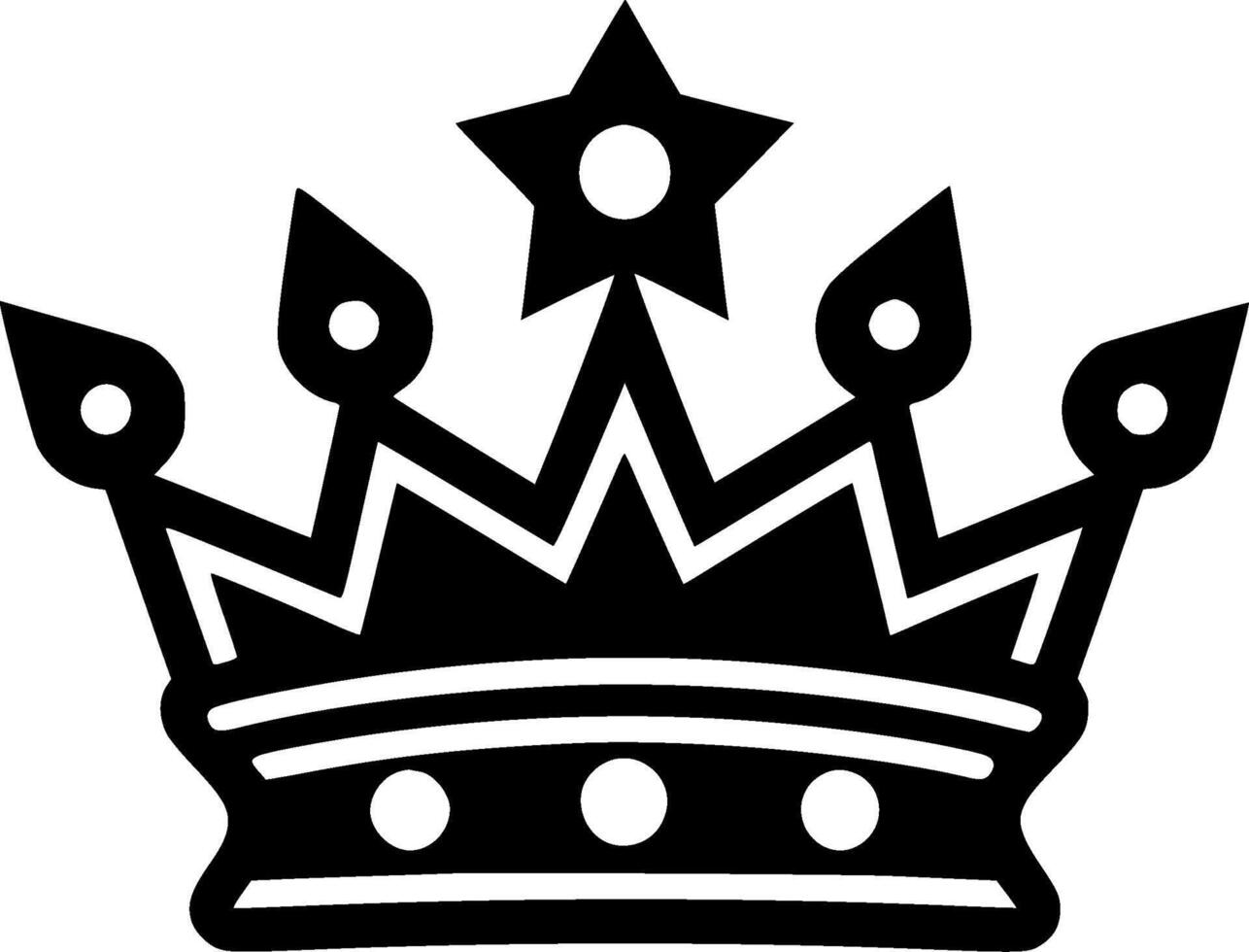 Crown, Minimalist and Simple Silhouette - illustration vector