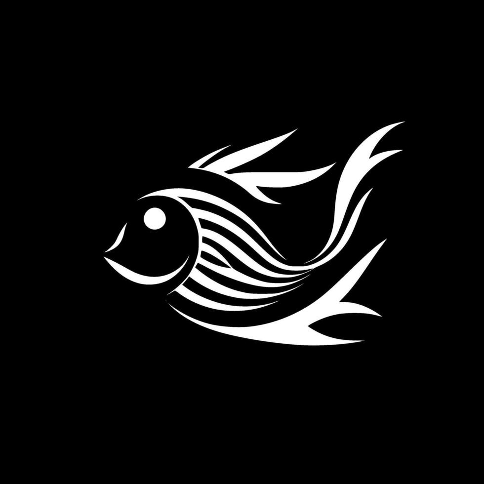 Fish, Minimalist and Simple Silhouette - illustration vector