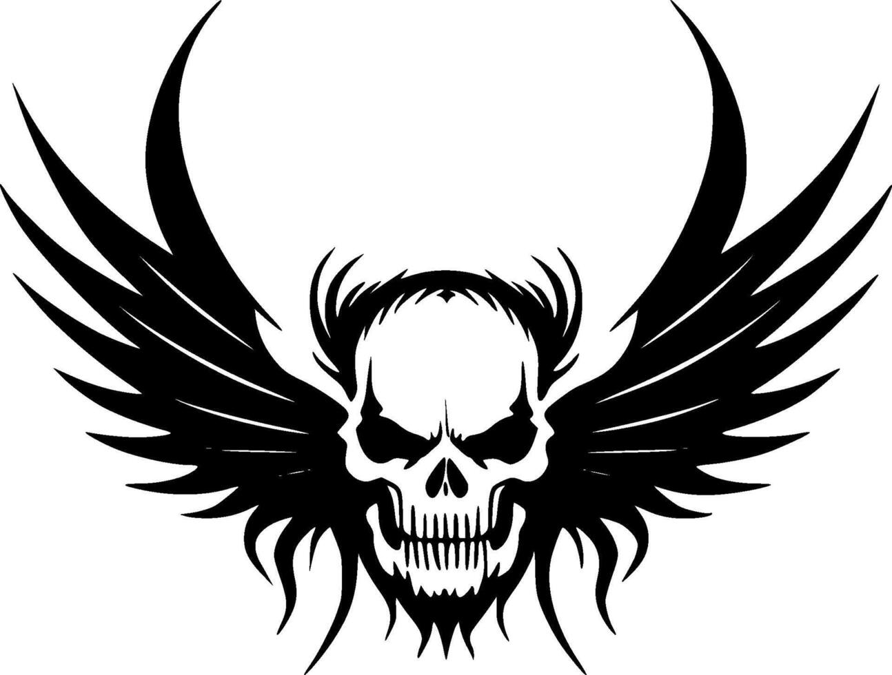 Skull - Minimalist and Flat Logo - illustration vector