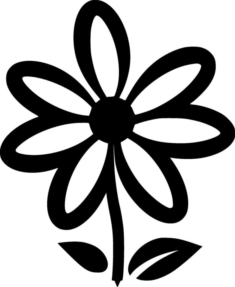 Daisy, Minimalist and Simple Silhouette - illustration vector