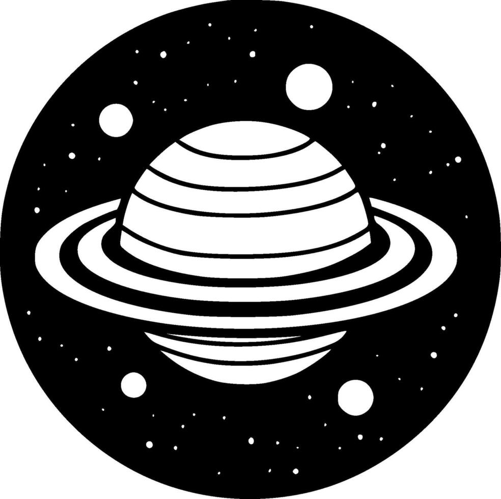 Space, Minimalist and Simple Silhouette - illustration vector