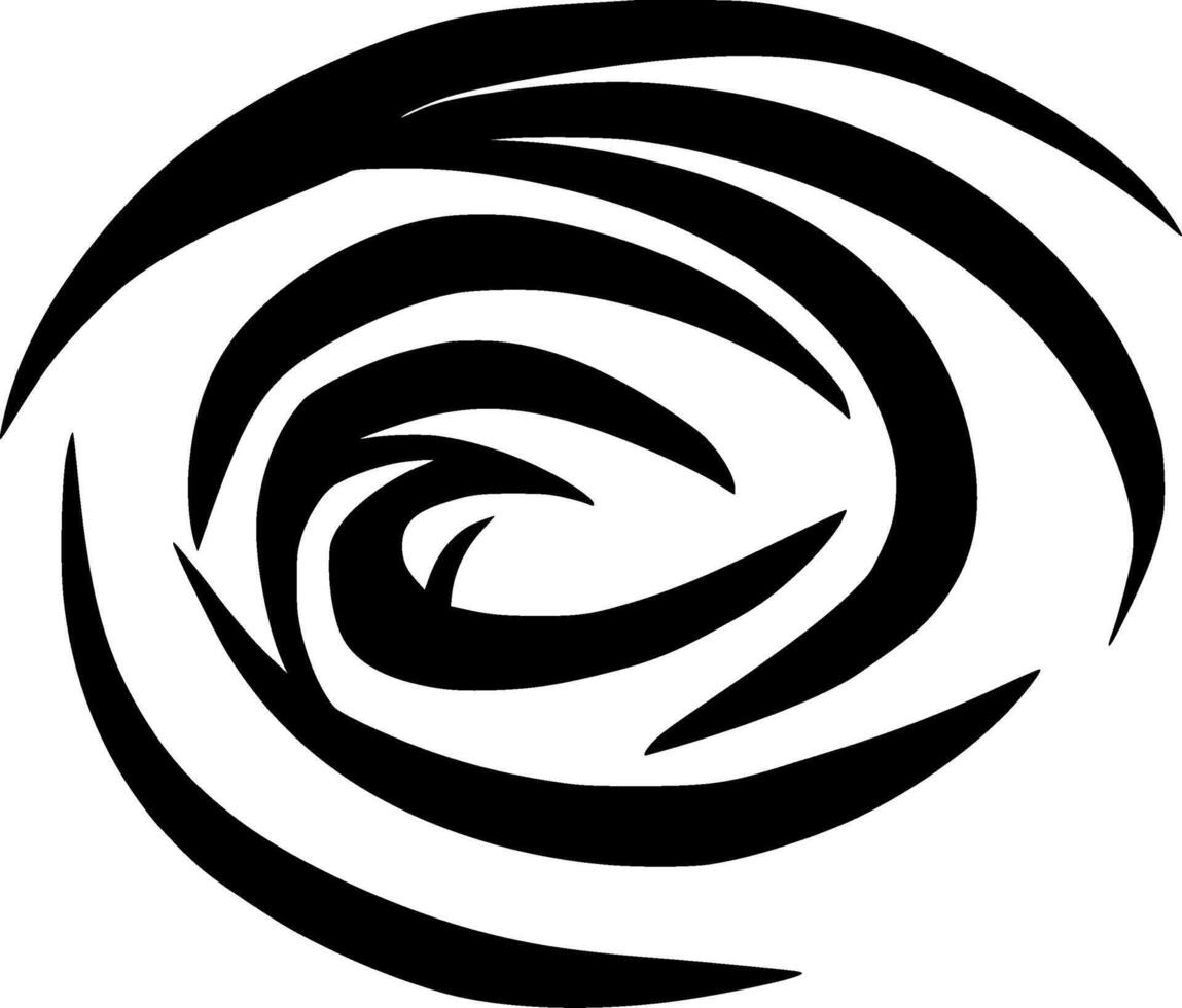 Tornado, Black and White illustration vector