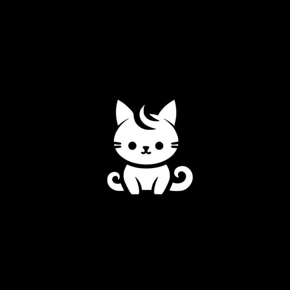 Cat, Minimalist and Simple Silhouette - illustration vector