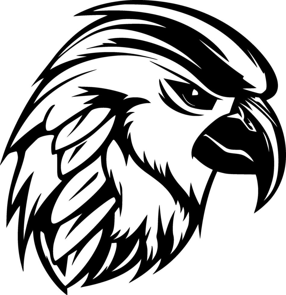 Parrot, Black and White illustration vector