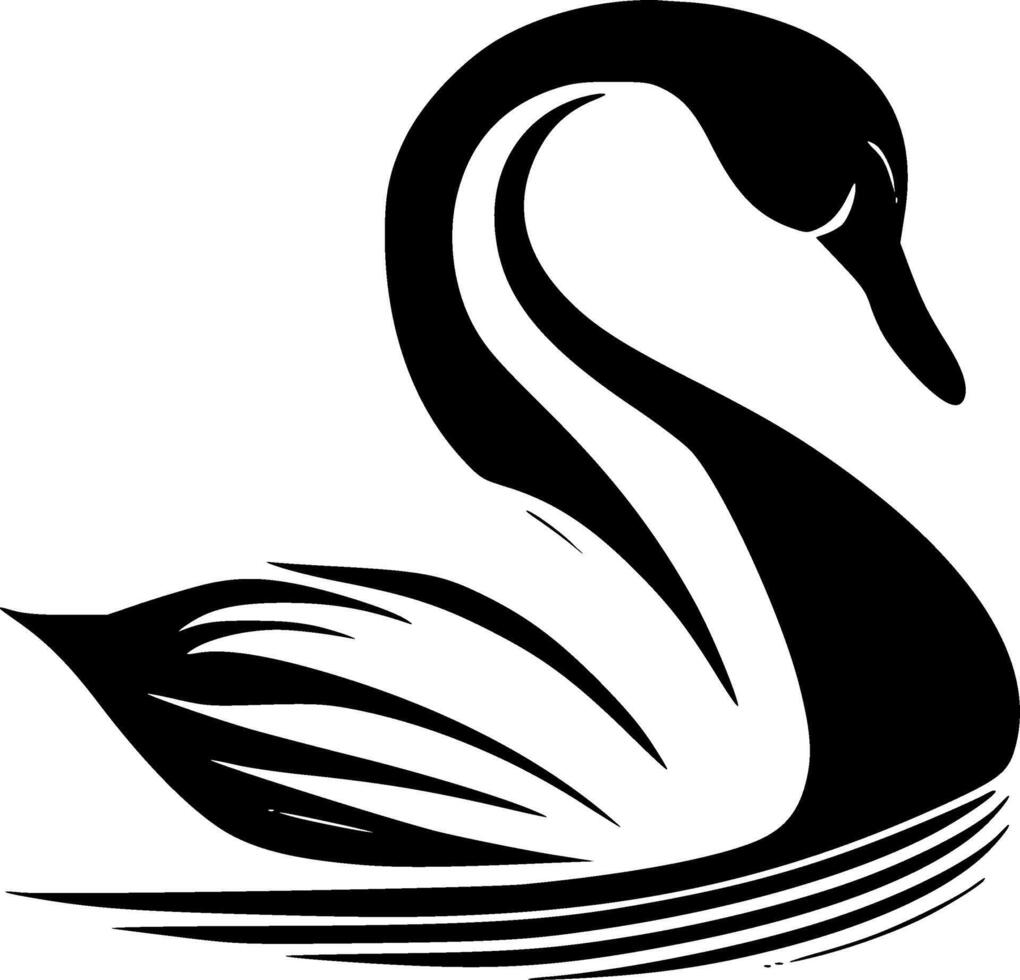 Swan - Minimalist and Flat Logo - illustration vector