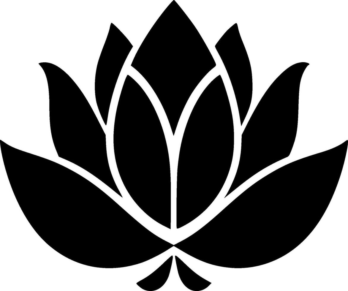 Lotus Flower, Minimalist and Simple Silhouette - illustration vector