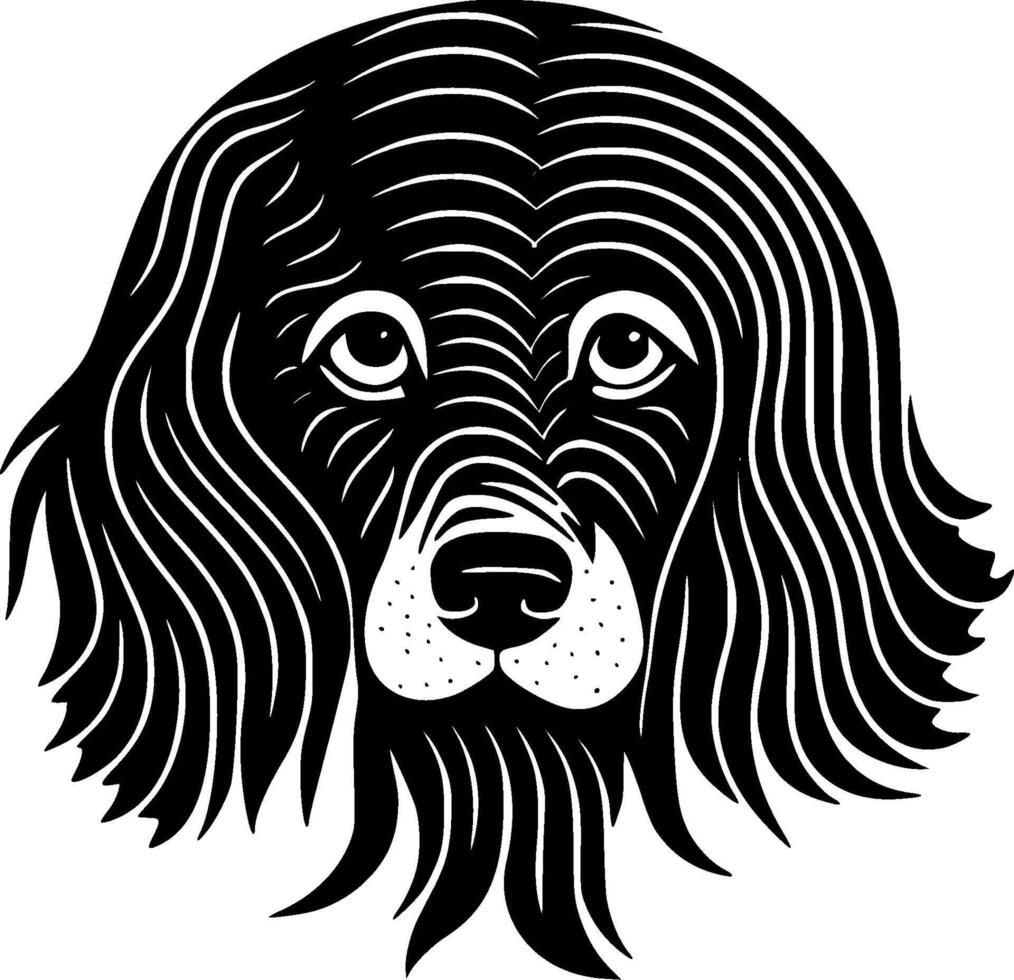 Dog, Black and White illustration vector