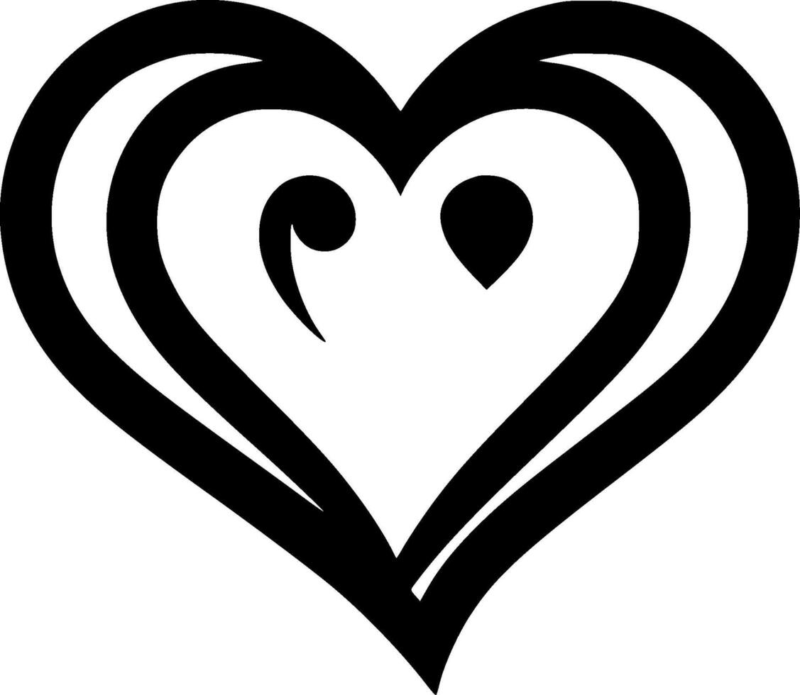 Heart - Minimalist and Flat Logo - illustration vector