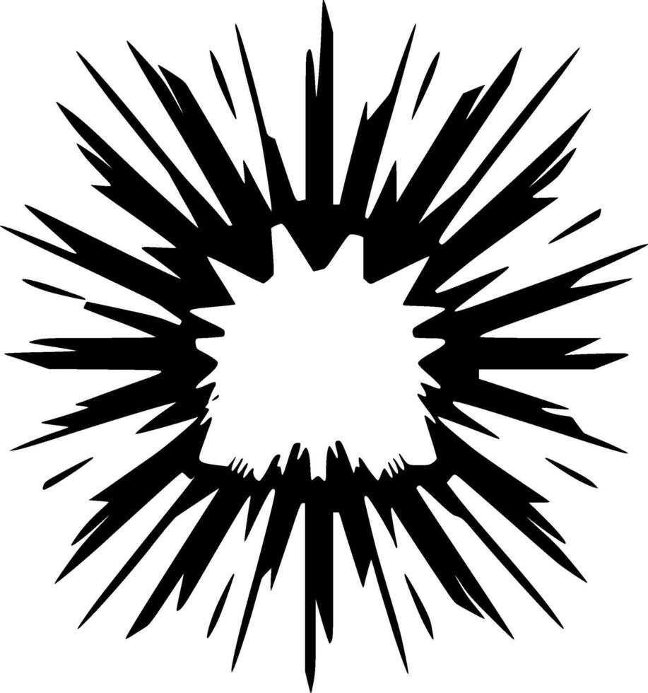 Explosion, Minimalist and Simple Silhouette - illustration vector