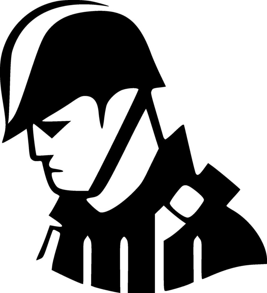 Soldier - Minimalist and Flat Logo - illustration vector