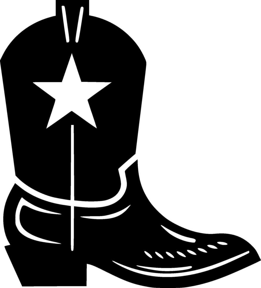 Cowboy Boot - High Quality Logo - illustration ideal for T-shirt graphic vector