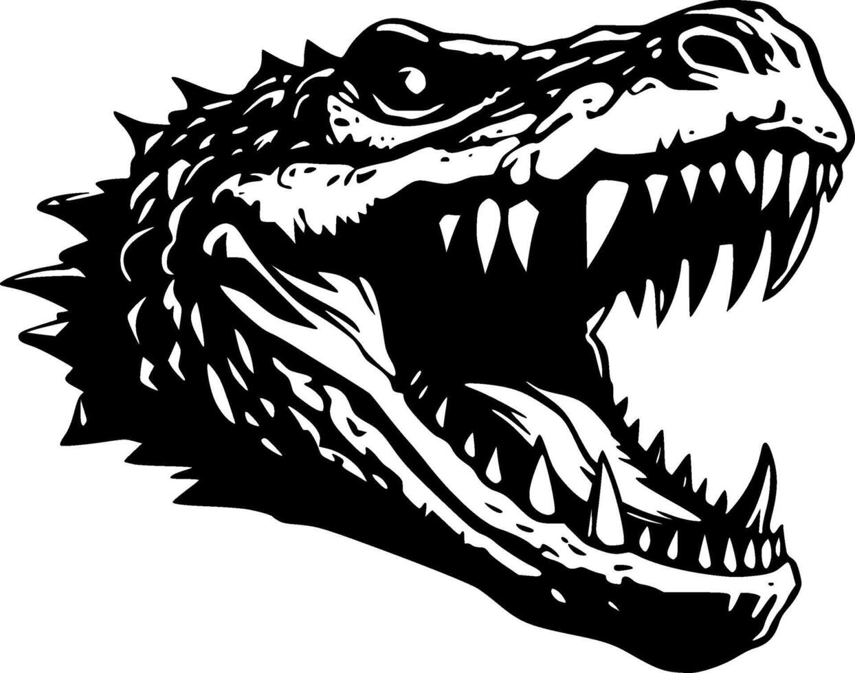 Crocodile - Minimalist and Flat Logo - illustration vector