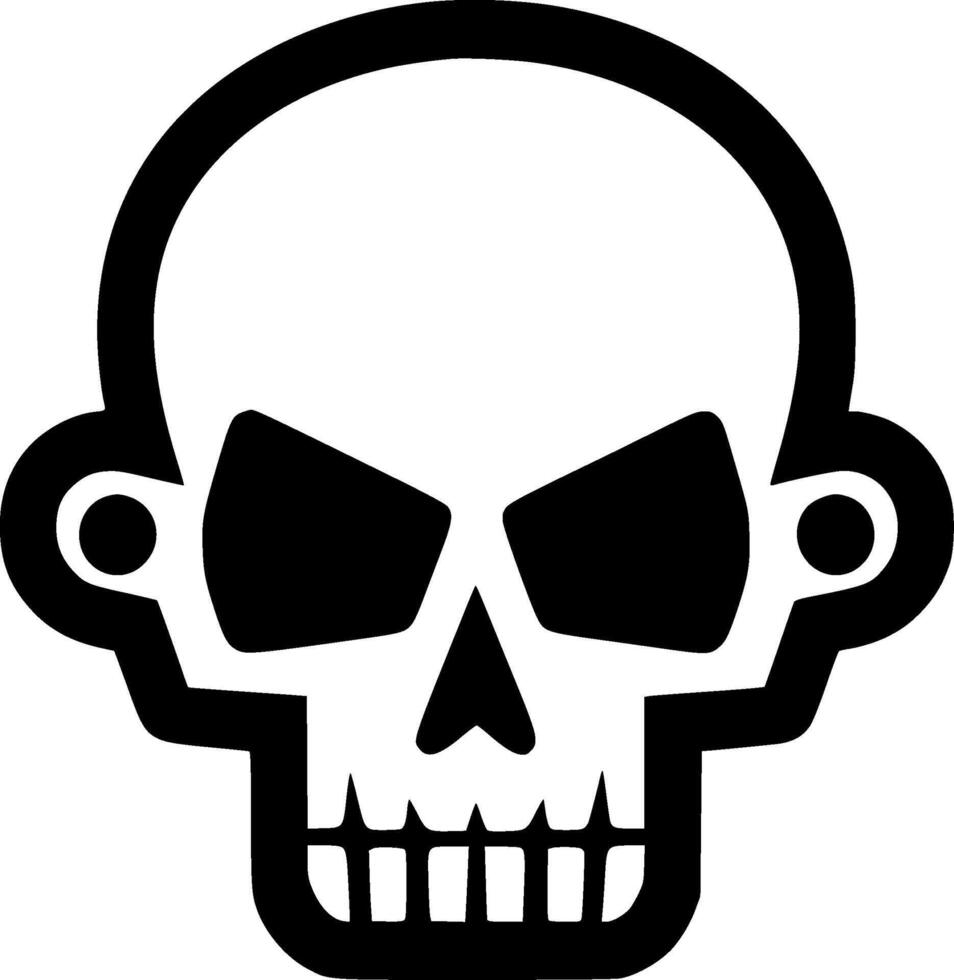 Skull - Minimalist and Flat Logo - illustration vector
