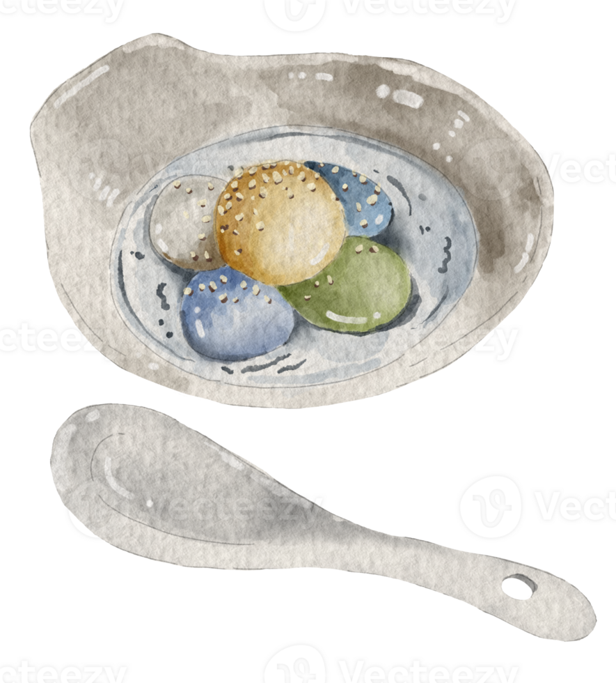 dessert element design for templates, watercolor style. png