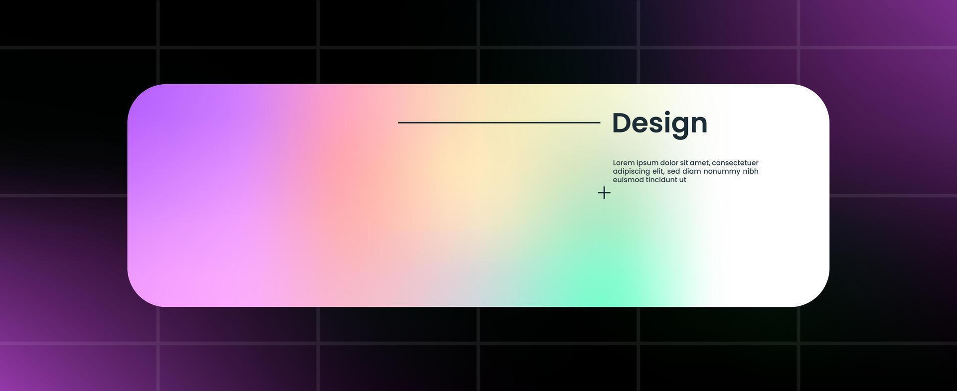 Modern design element in gradient color. Futuristic pop up interface. vector