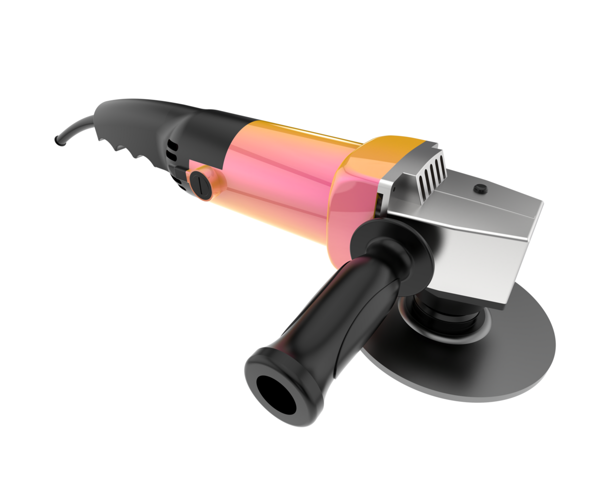 Angle grinder isolated on background. 3d rendering - illustration png