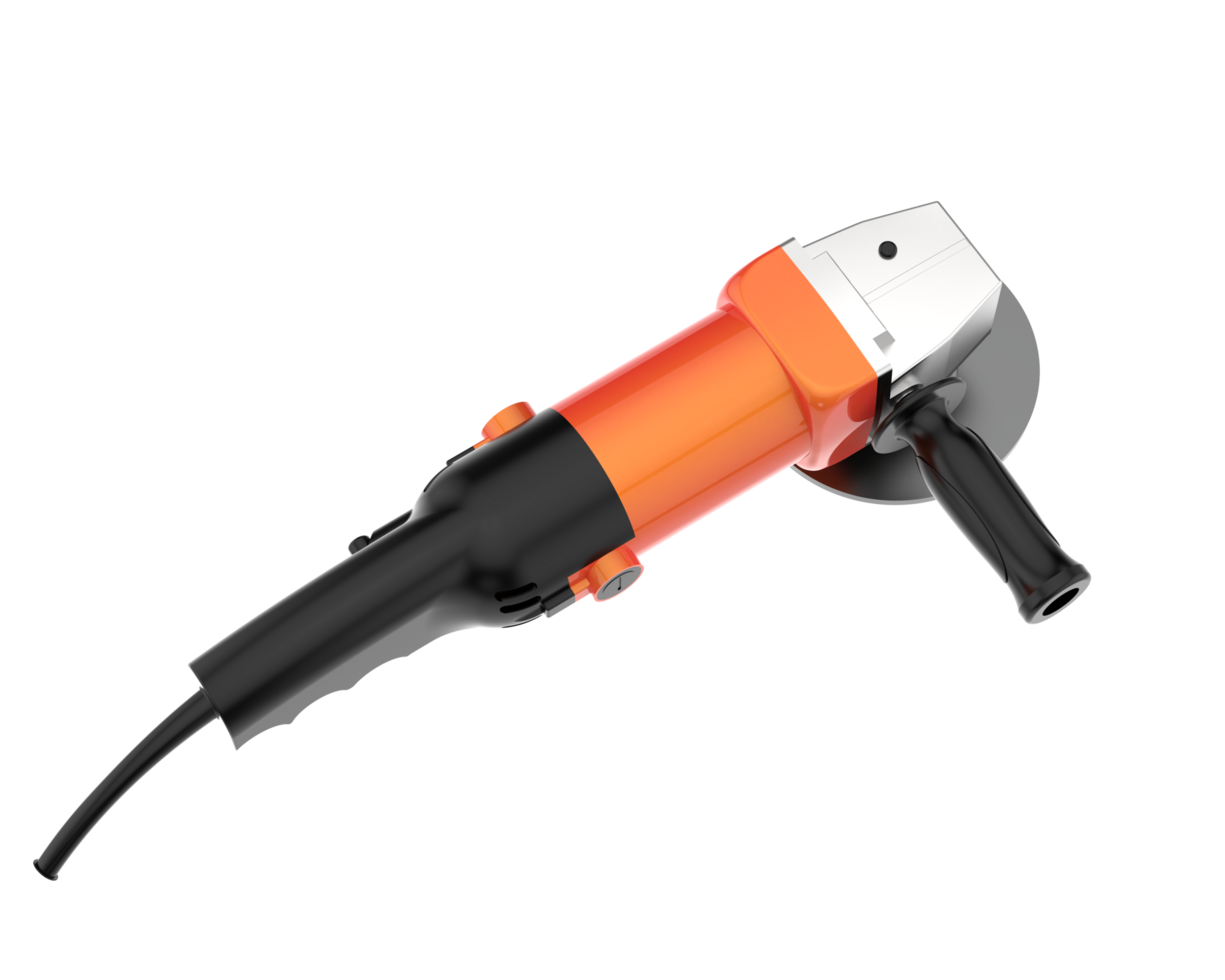 Angle grinder isolated on background. 3d rendering - illustration png