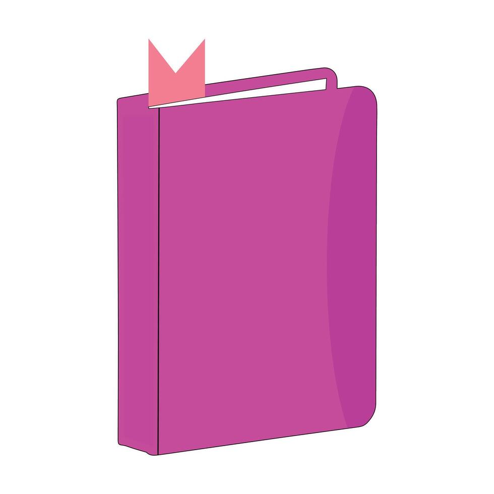 Book paper open or textbook pages with text icon flat cartoon illustration isolated on color background clipart, single book vector