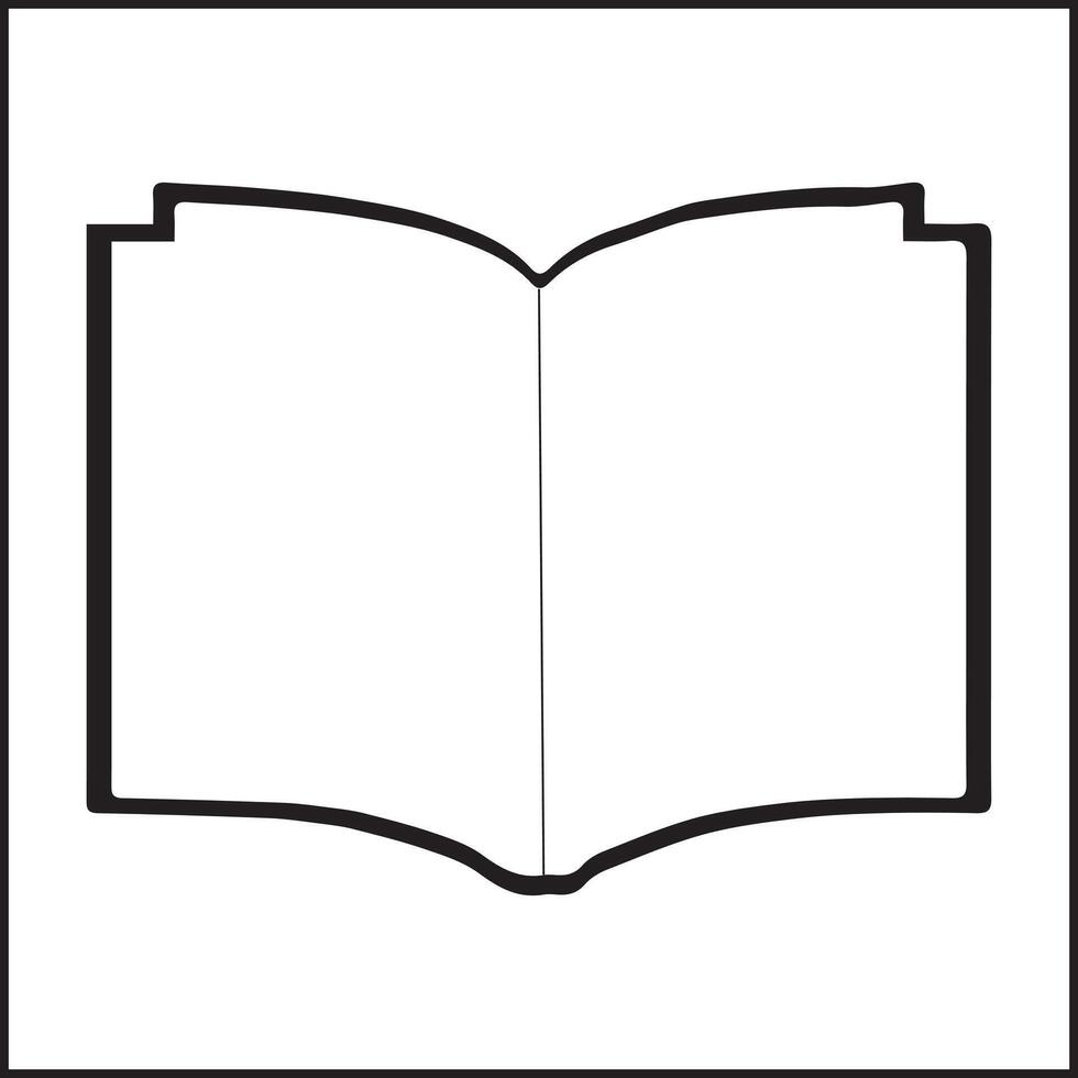 Black Book icon Simple book symbol pictogram illustration, Cartoon open book and pages. Education concept. Line drawing. Opened books sign store logo. Flying pages. World book day. vector