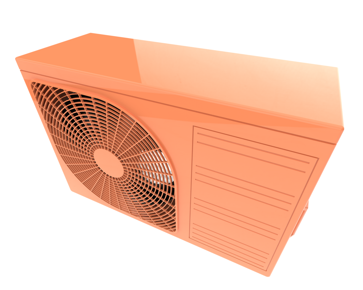 AC unit isolated on background. 3d rendering - illustration png