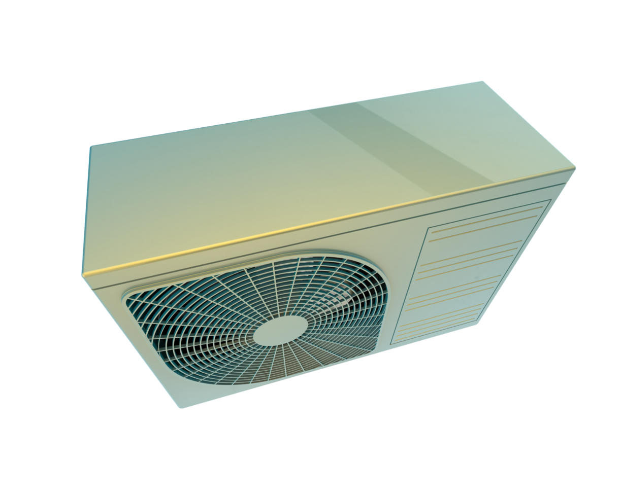 AC unit isolated on background. 3d rendering - illustration png