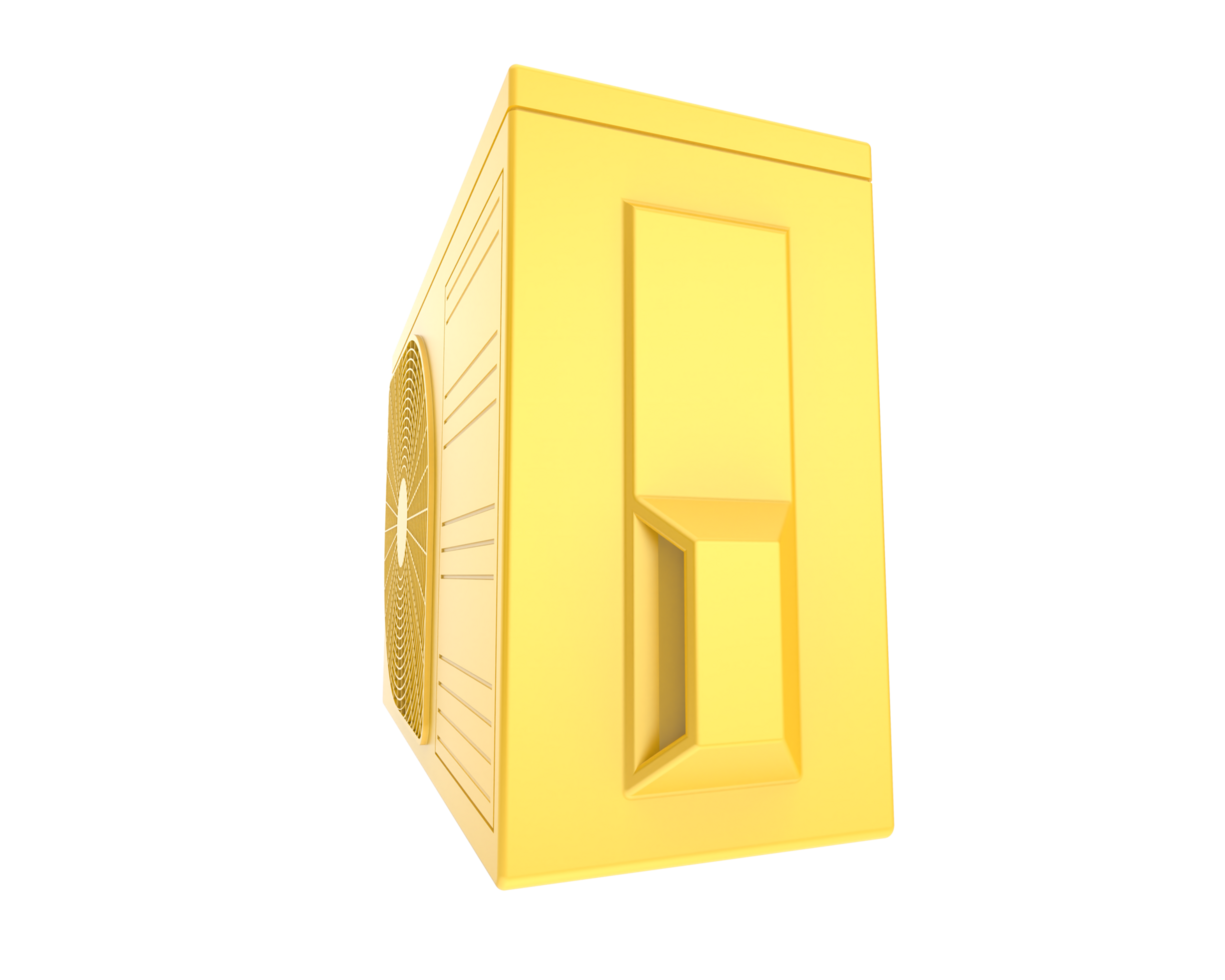 AC unit isolated on background. 3d rendering - illustration png