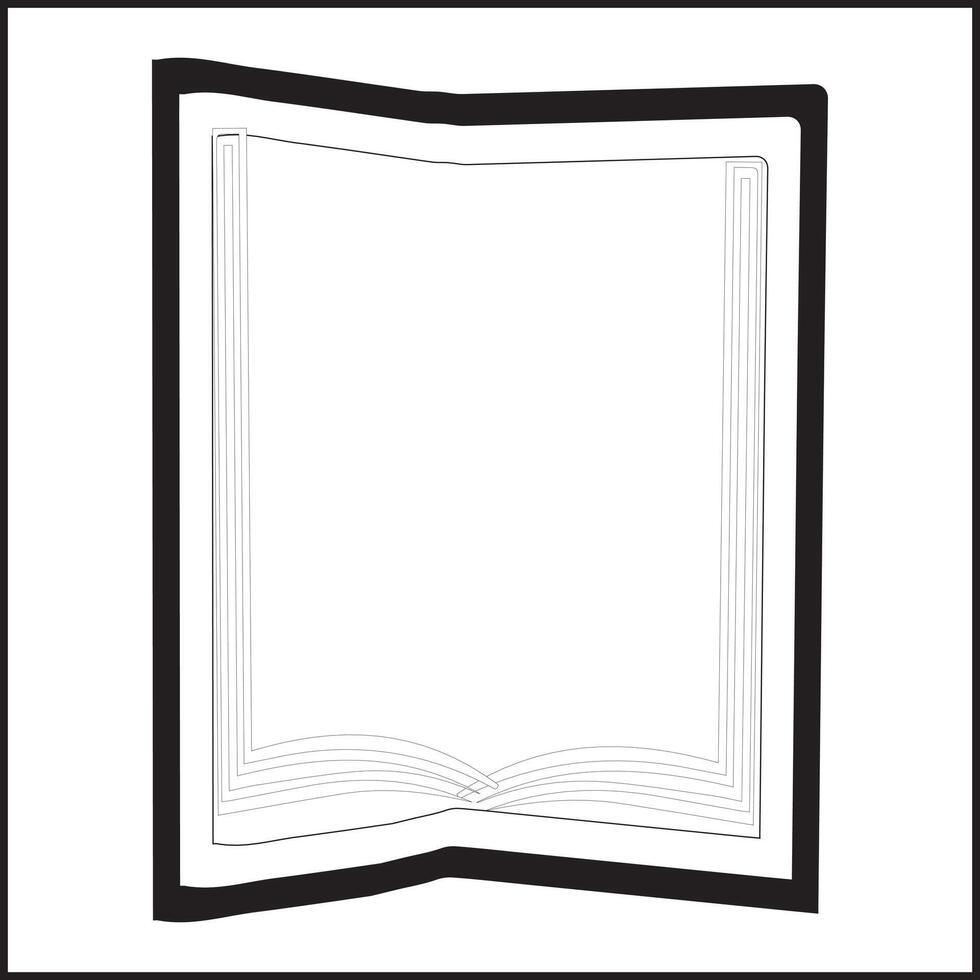 Black Book icon Simple book symbol pictogram illustration, Cartoon open book and pages. Education concept. Line drawing. Opened books sign store logo. Flying pages. World book day. vector