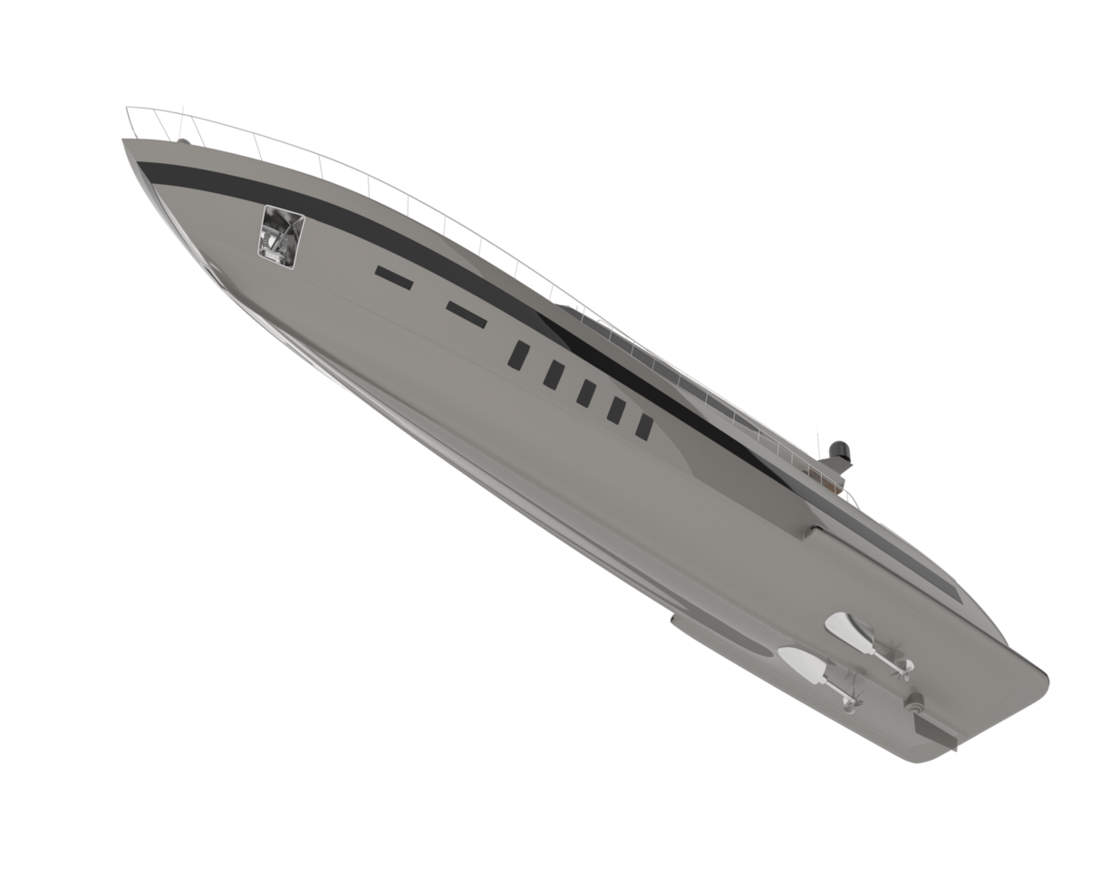 Super yacht on background. 3d rendering - illustration png
