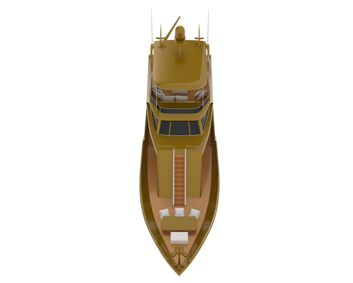 Super yacht on background. 3d rendering - illustration png