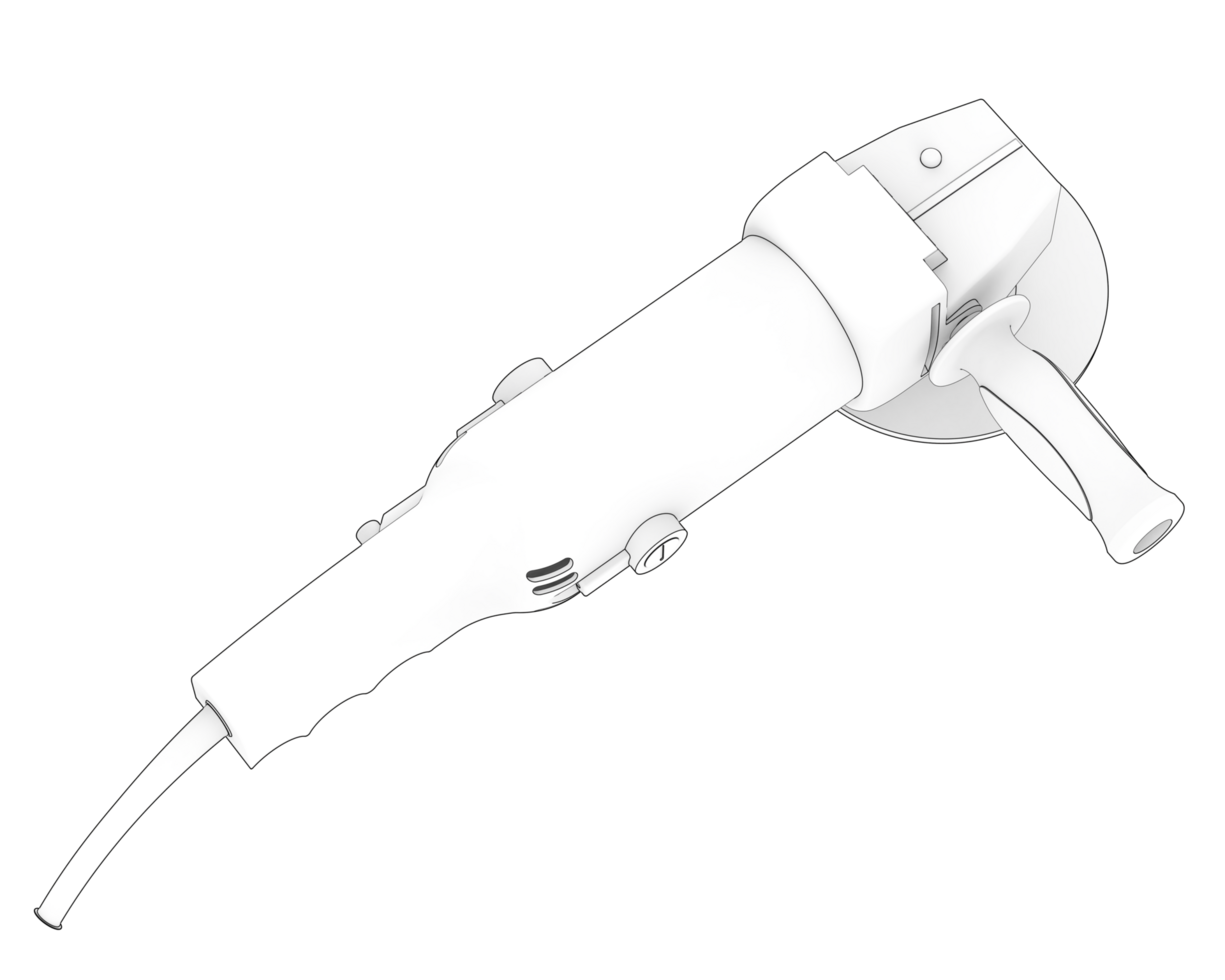 Angle grinder isolated on background. 3d rendering - illustration png