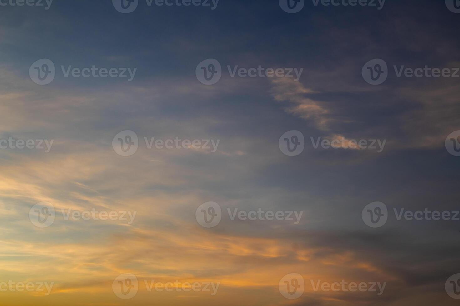 Clouds with warm light in the afternoon photo