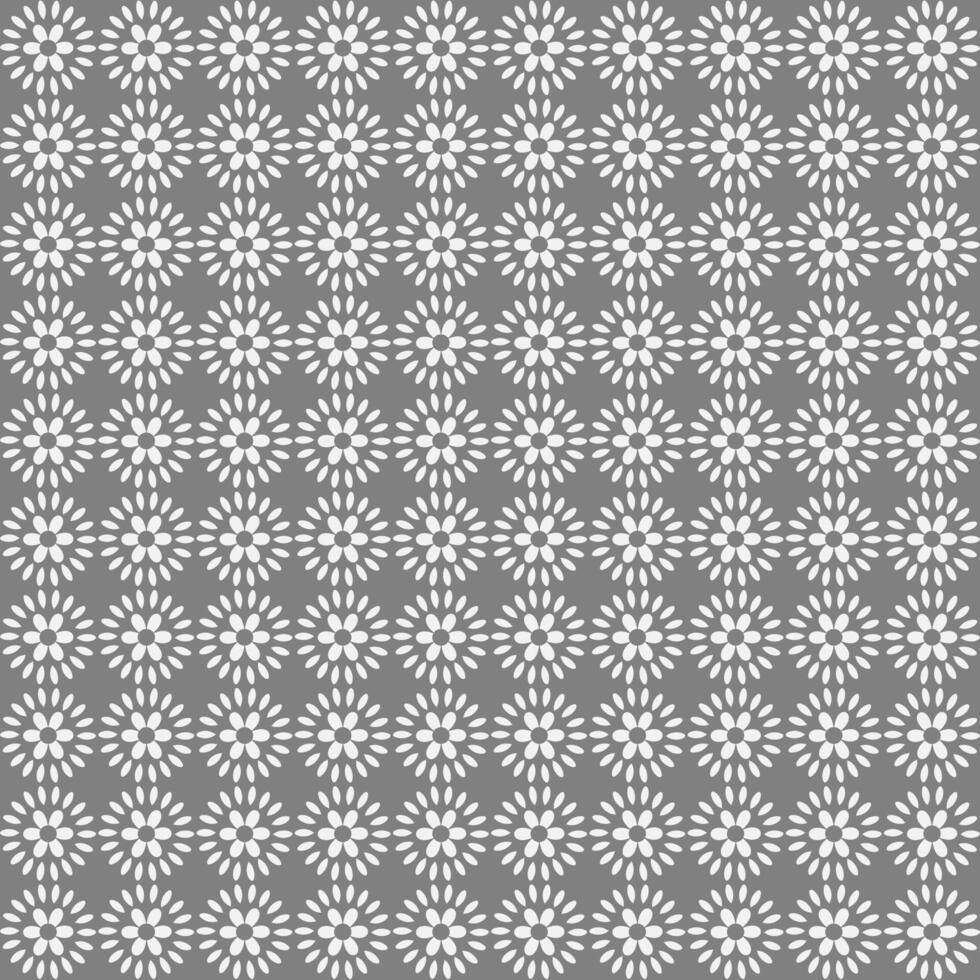 Seamless abstract floral pattern on gray background vector