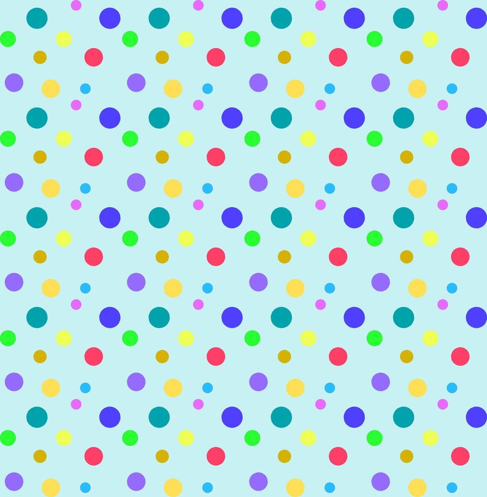 Seamless abstract pattern in the form of multi-colored polka dots on a blue background vector