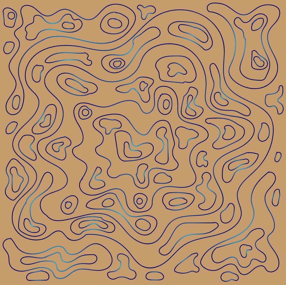 Abstract pattern in doodle style on a brown background vector