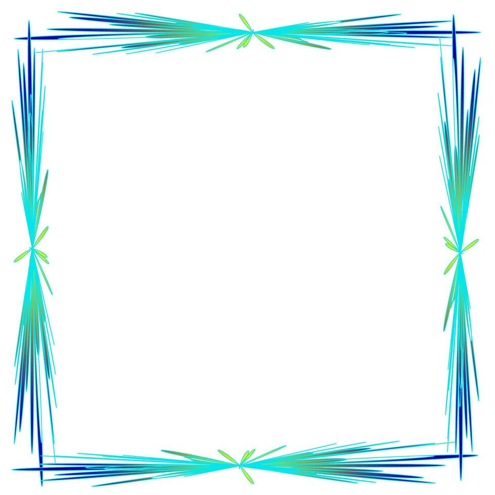 Original square frame in doodle style on a white background vector